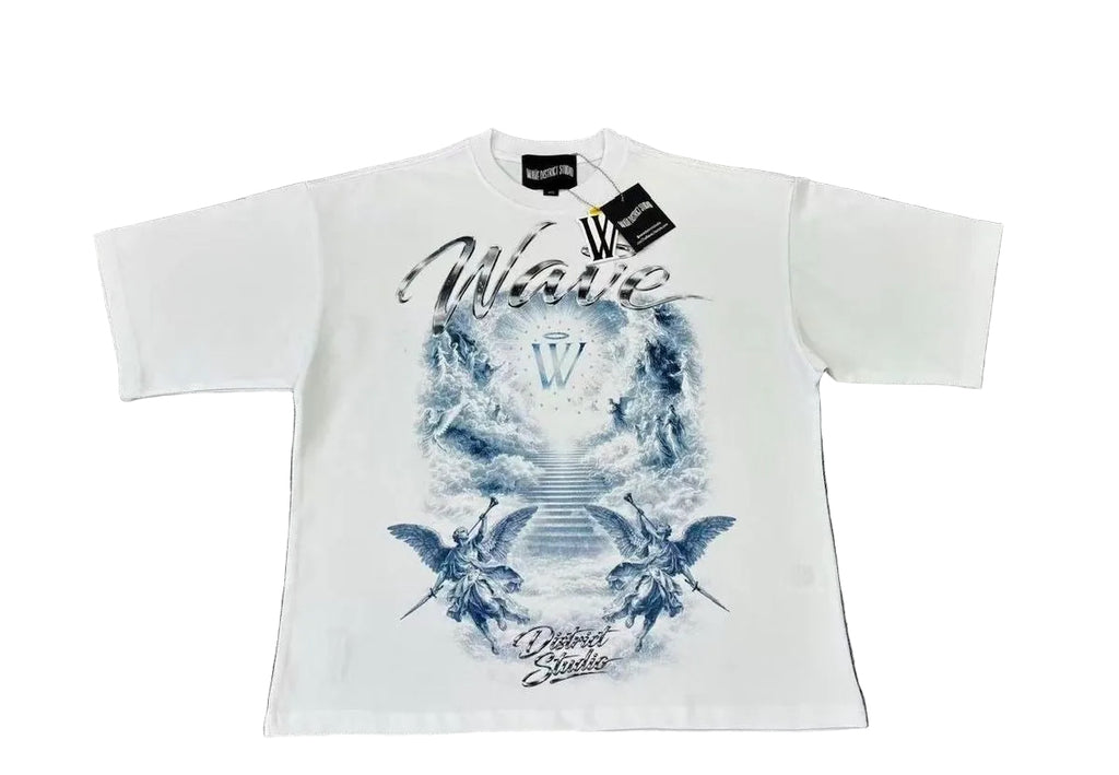 MR WAVE DISTRICT GLORY OVERSIZED TEE WHITE/BLUE