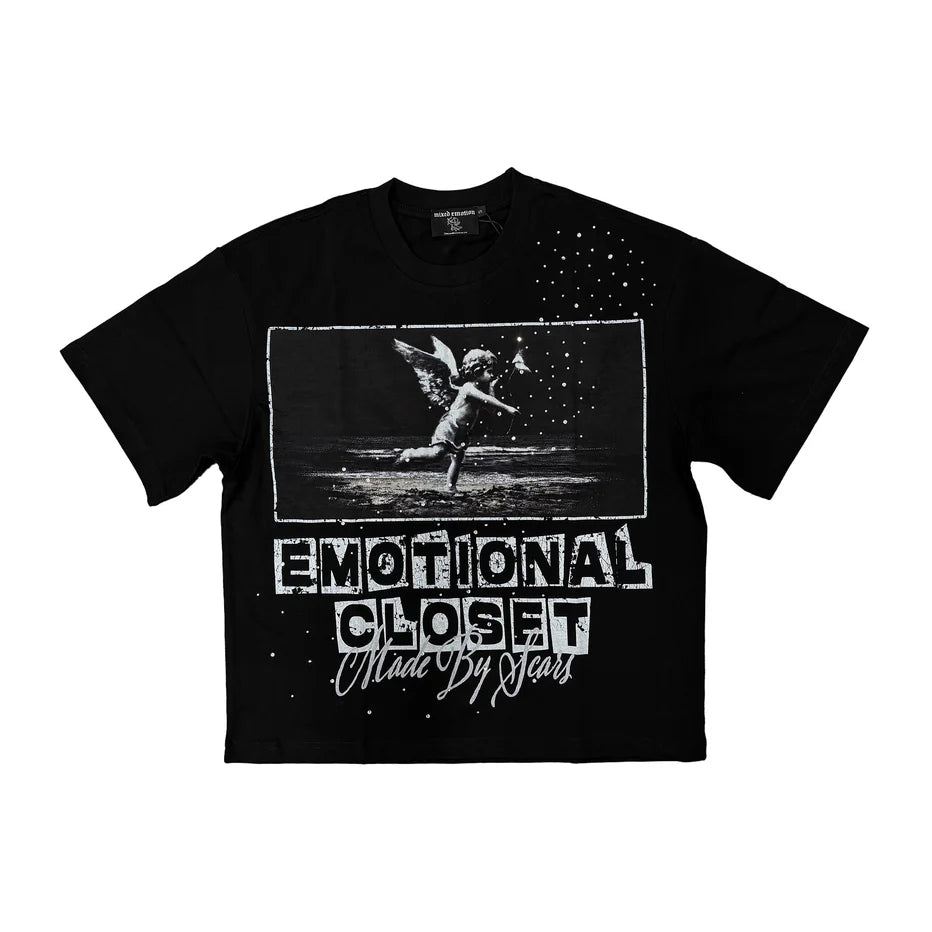 MIXED EMOTION SCAR TEE BLACK
