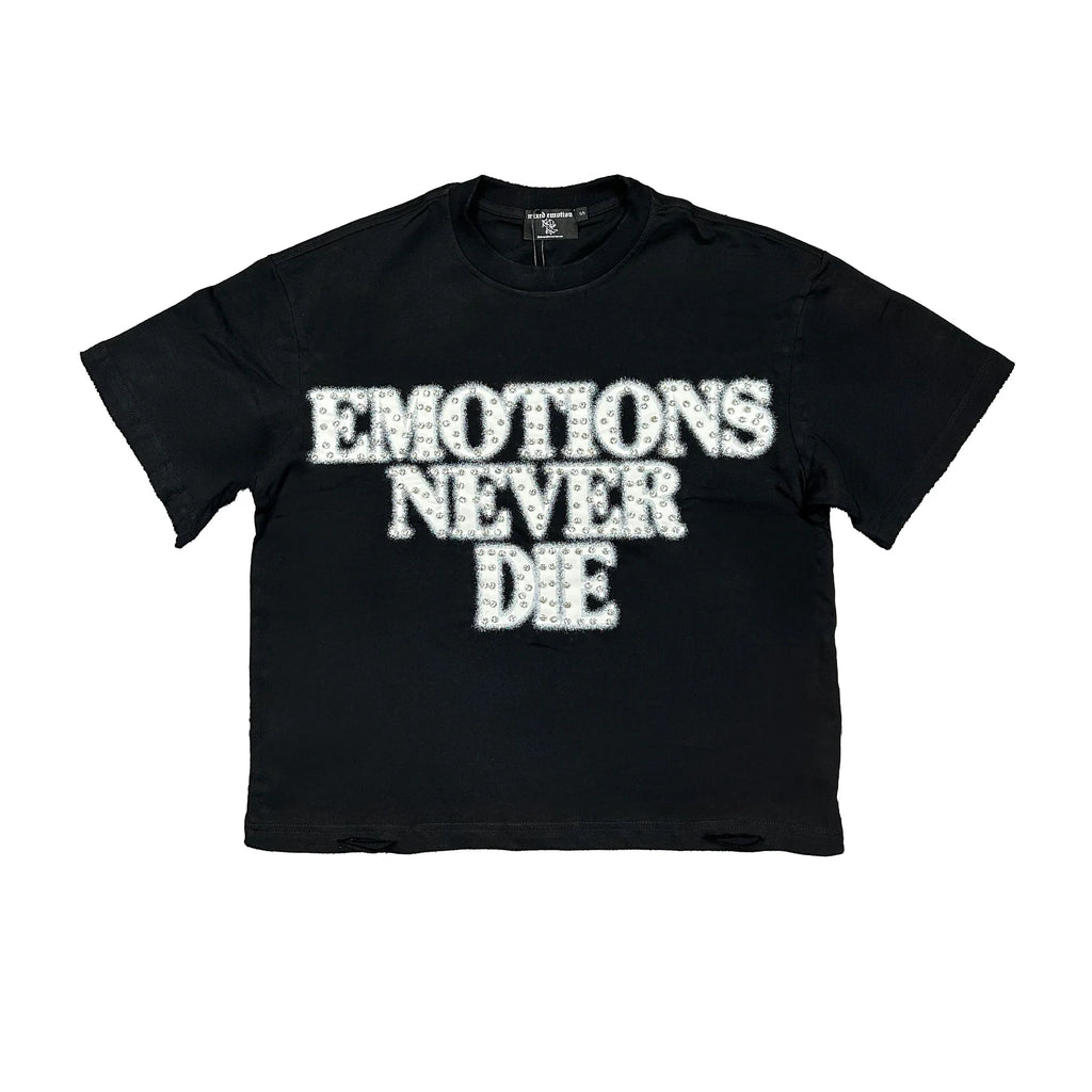MIXED EMOTION END RHINESTONE TEE
