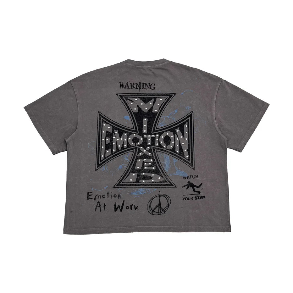 MIXED EMOTION FRIENDS TEE GREY