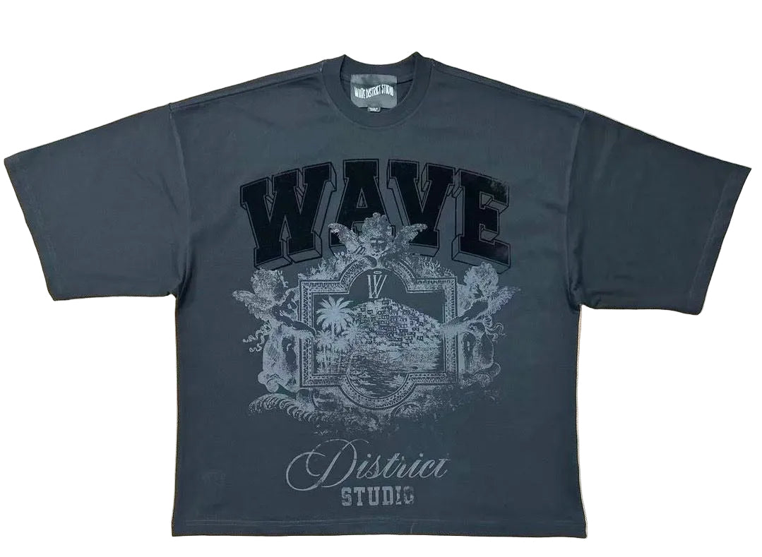 MR WAVE PICASSO TEE BLACK
