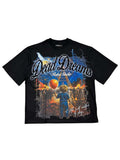 ROKU STUDIO DEAD DREAMS RELAXED LOOSE FIT TEE BLACK