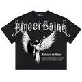 ROKU STUDIO STREET SAINTS RELAXED LOOSE FIT TEE BLACK