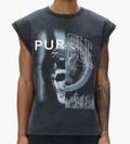 PURPLE HALF LIFE TANK TOP DARK GREY