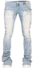 GUAPI Aqua Blue Spider Denim