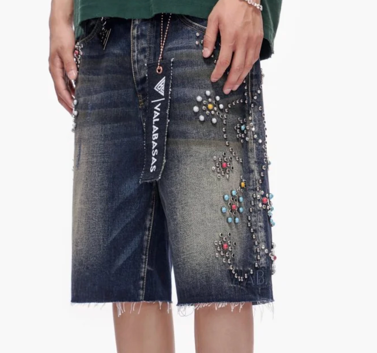 VALABASAS MUSE-SHORTS-DARK-BLUE-WASH