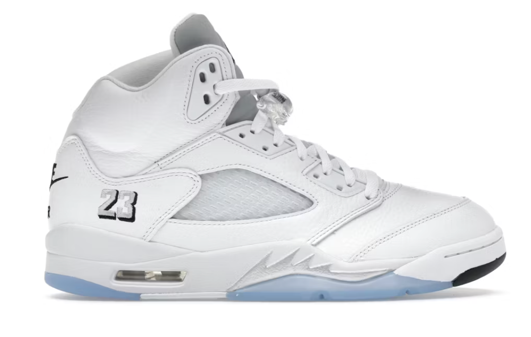 JORDAN 5 RETRO WHITE METALLIC