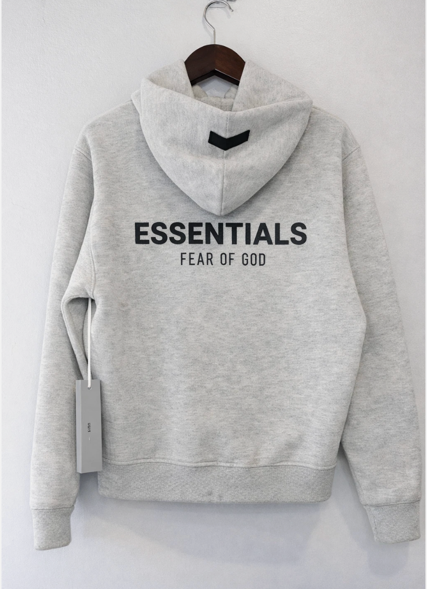 FEAR OF GOD ESSENTIALS HOODIELIGHT OATMEAL