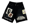 MIXED EMOTION 'CHAOS' CARPENTER SHORTS BLACK