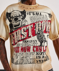 FIRST ROW CROPPED MINI TERRY 3/4 SLEEVE TEE