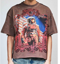 First Row Explorer Rhinestone Crop Tee Brown