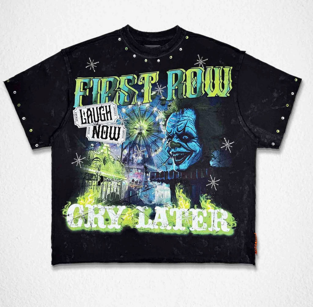 LAUGH NOW CRY LATER MIDNIGHT JOKER TEE
