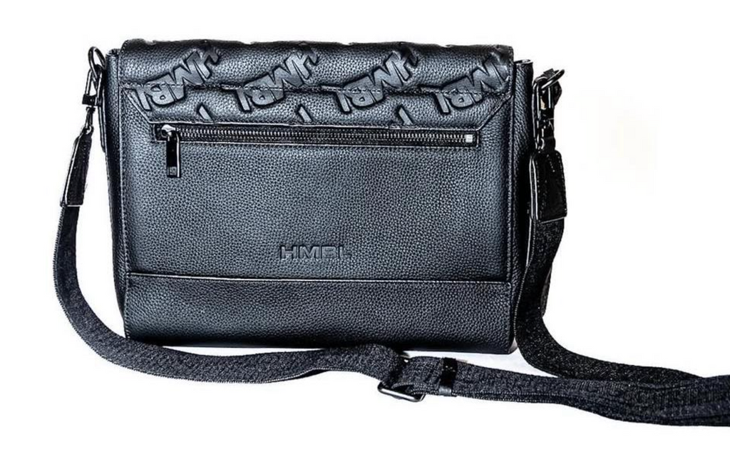 HMBL Signature Monogram Crossbody Bag - BLACK