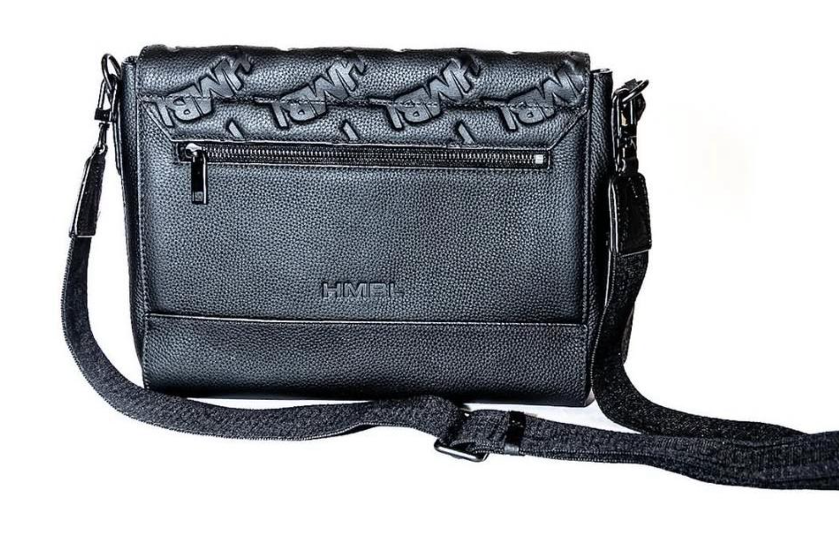 HMBL Signature Monogram Crossbody Bag - BLACK